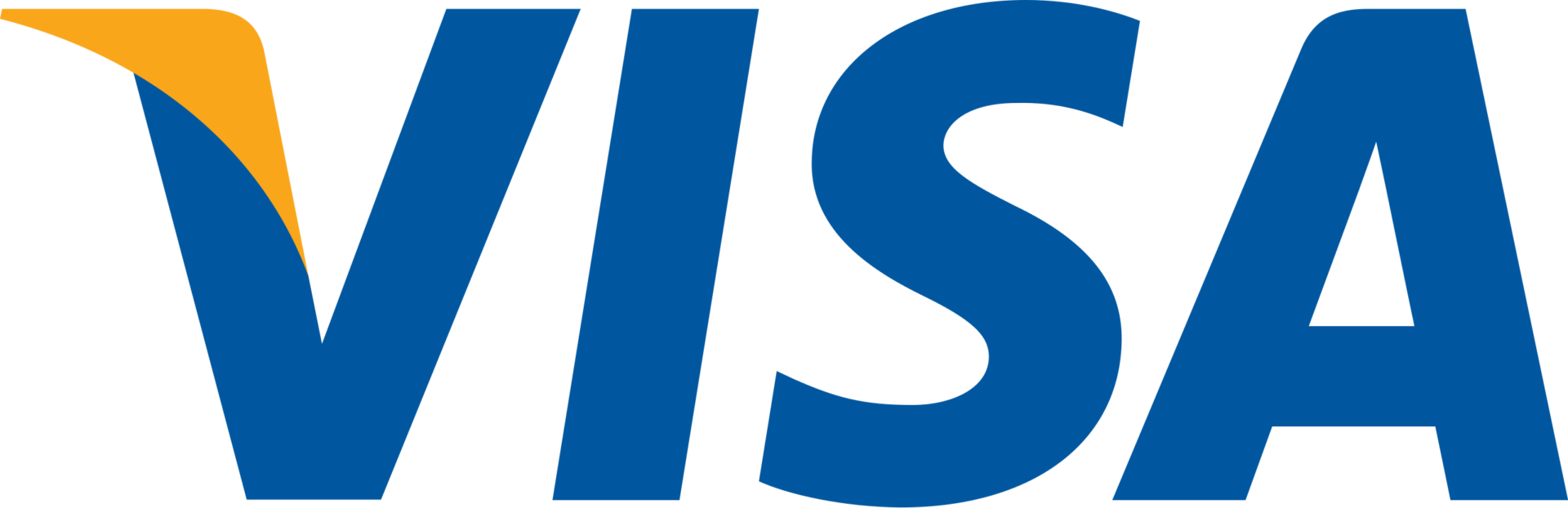 A blue and green logo for the visa.